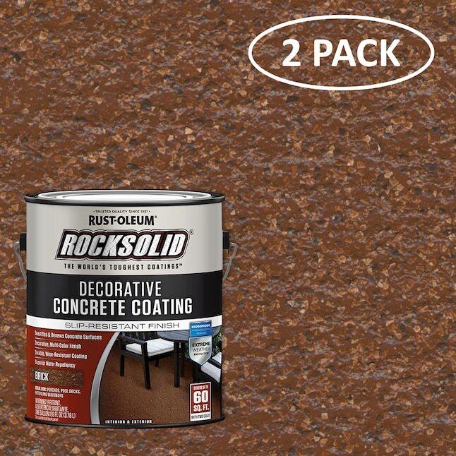 Rust-Oleum RockSolid Decorative Concrete Coating, One Gallon, Brick
