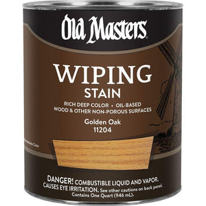 Old Masters 11204 1 Quart Golden Oak Wiping Stain