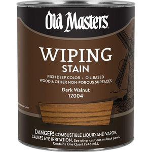 Old Masters 12004 1 Quart Dark Walnut Wiping Stain