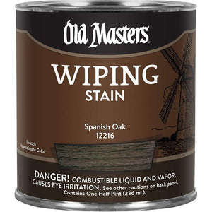 Old Masters 12216 1 Half Pint Spanish Oak Wiping Stain