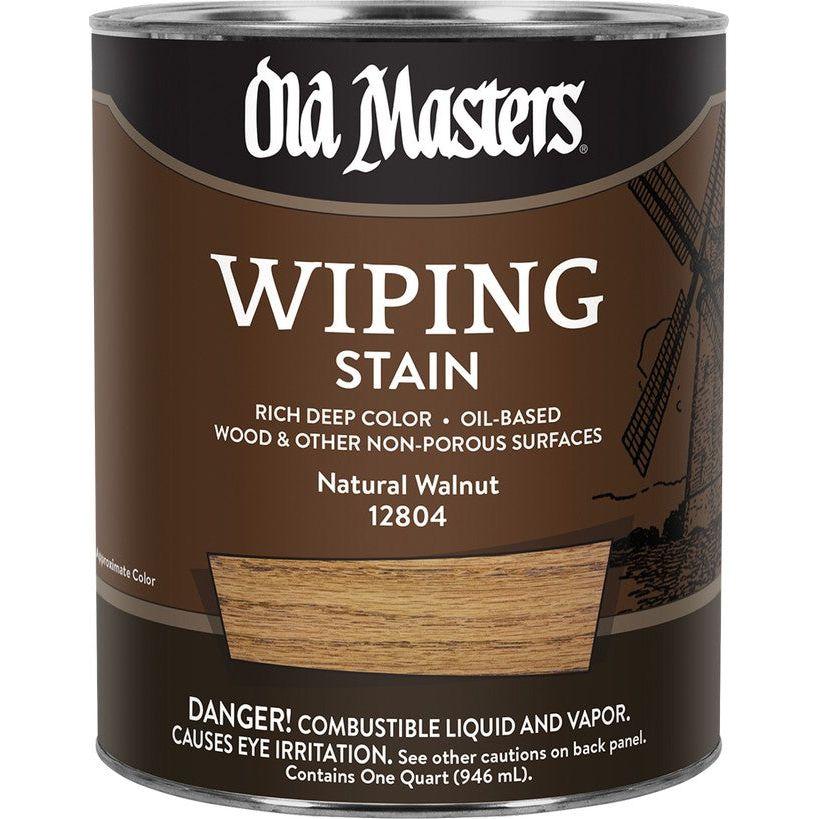 Old Masters 12804 1 Quart Natural Walnut Wiping Stain