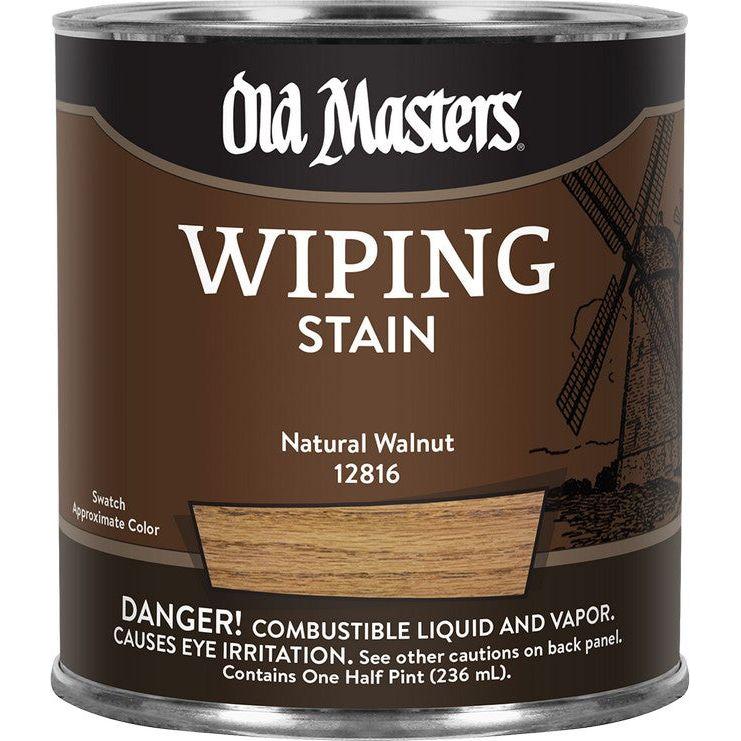 Old Masters 12816 1 Half Pint Natural Walnut Wiping Stain