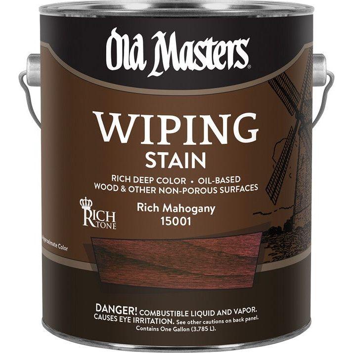 Old Masters 15001 1 Gallon Rich Mahogany Wiping Stain