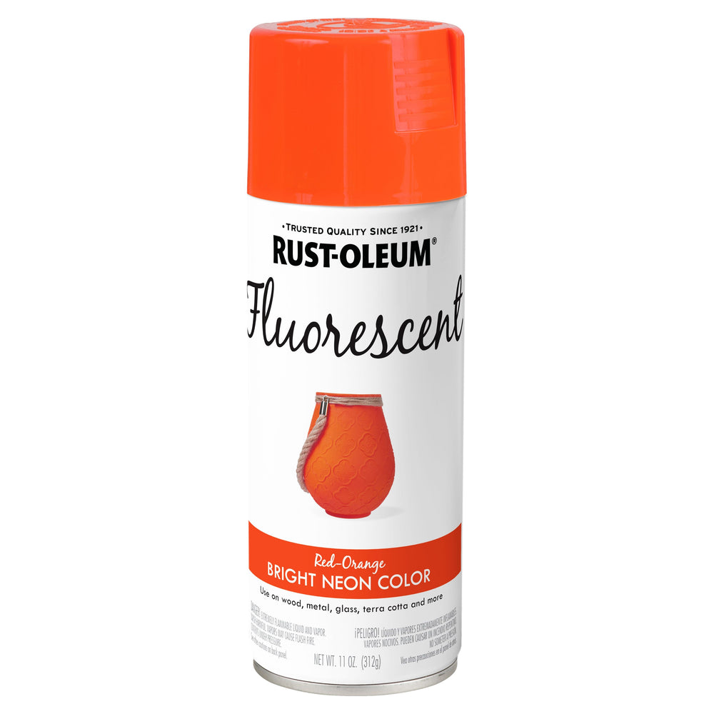 Rust-Oleum 1955830 11 oz. Red-Orange Bright Neon Color Specialty Fluorescent Spray