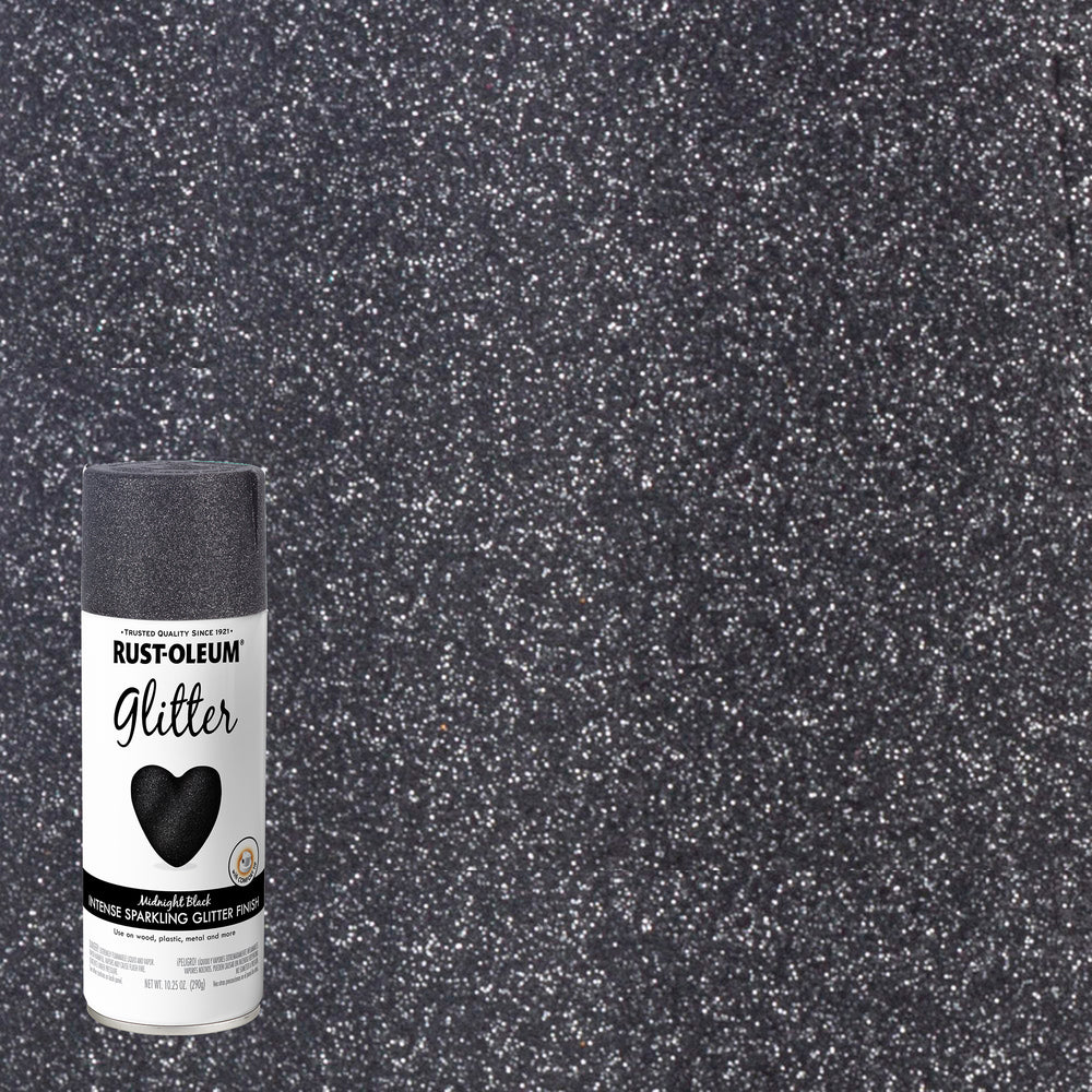 Rust-Oleum 299424 10.25 oz. Midnight Black Specialty Glitter Spray