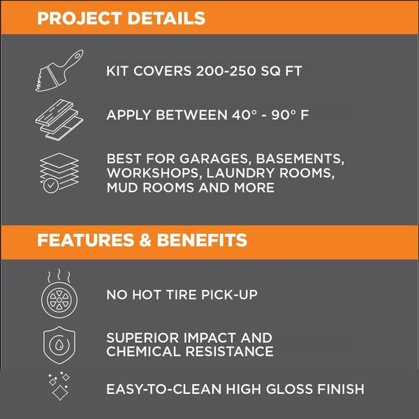 Rust-Oleum RockSolid Garage Floor Coating Kit, 90 fl. oz., High-Gloss Modern Greige